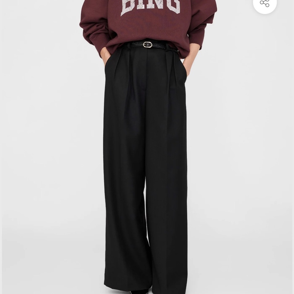 Anine Bing Burgundy Crew Neck Sweater